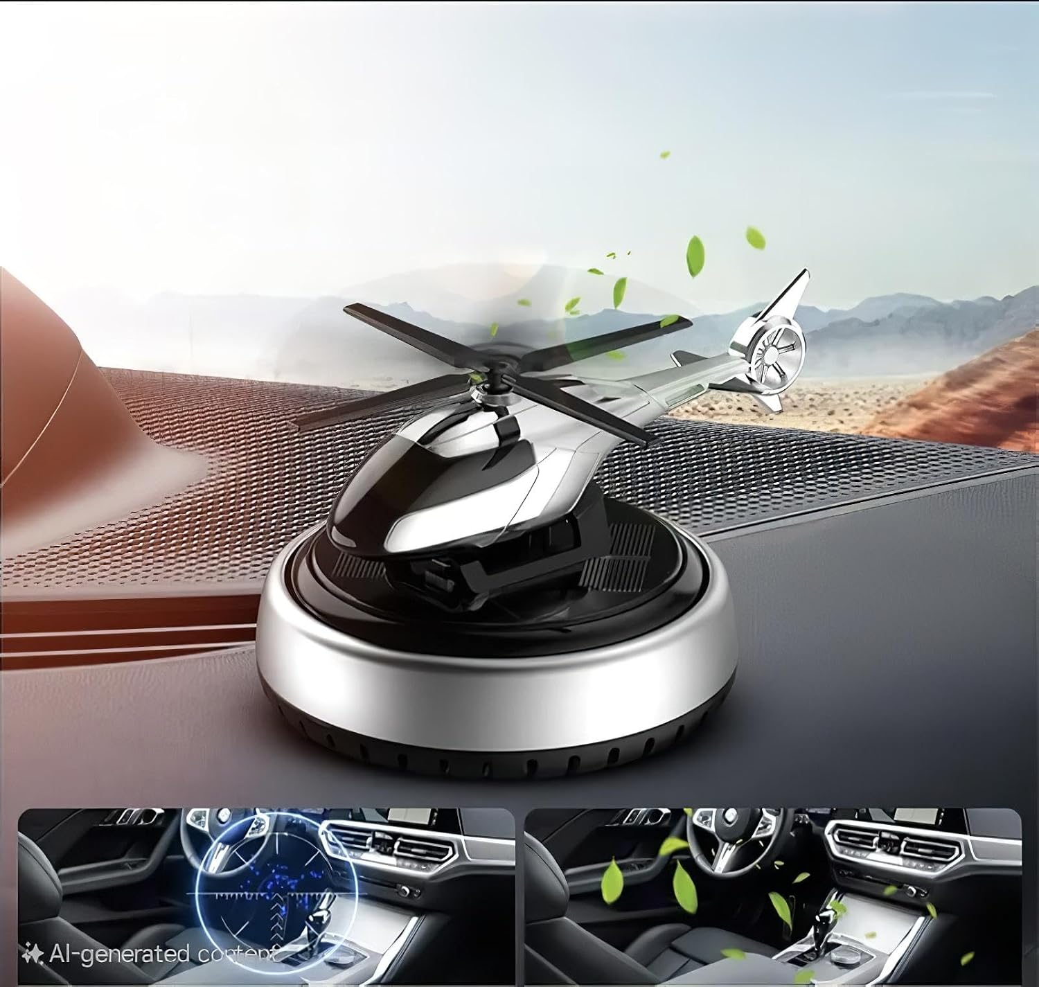Solar Helicopter Design Car Perfume & Air Freshener