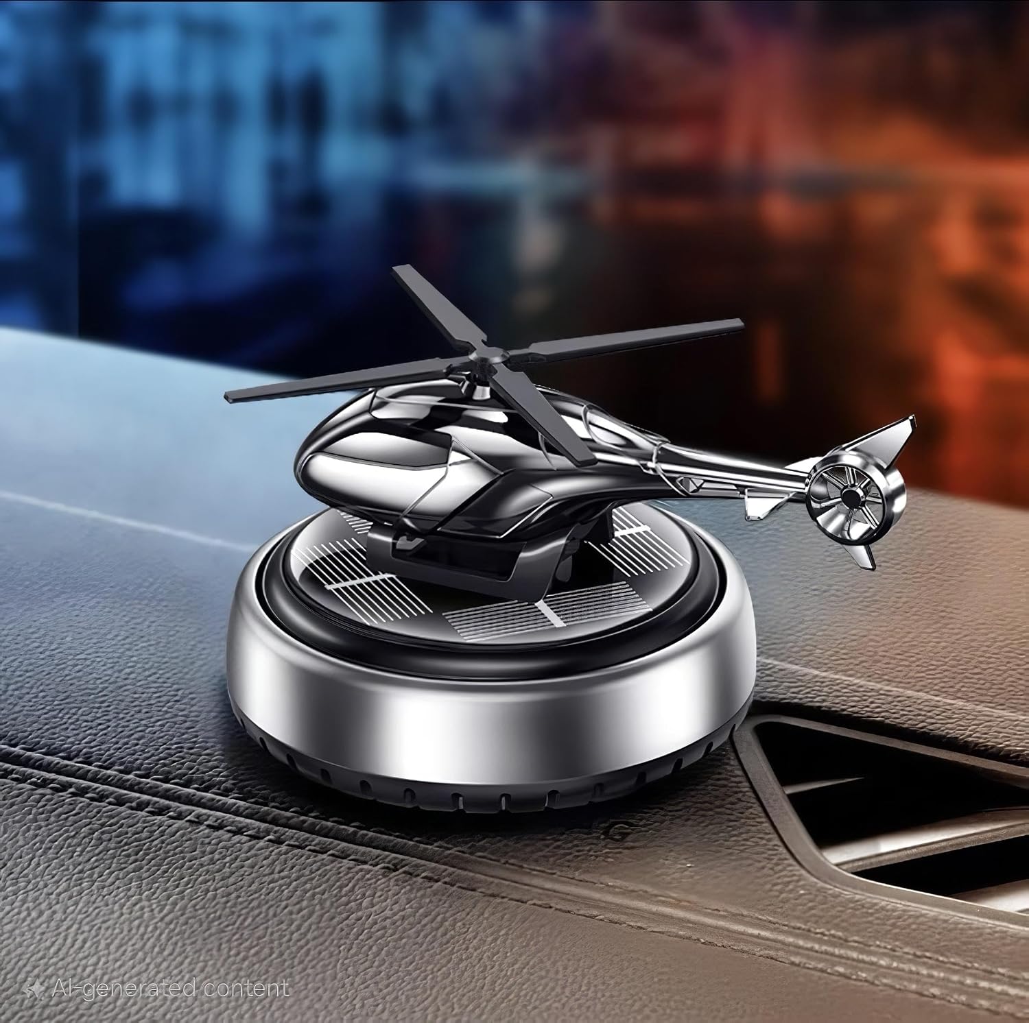 Solar Helicopter Design Car Perfume & Air Freshener
