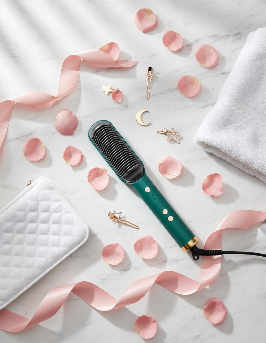 Hurizo Glam Straight — Electric Hair Straightening Brush