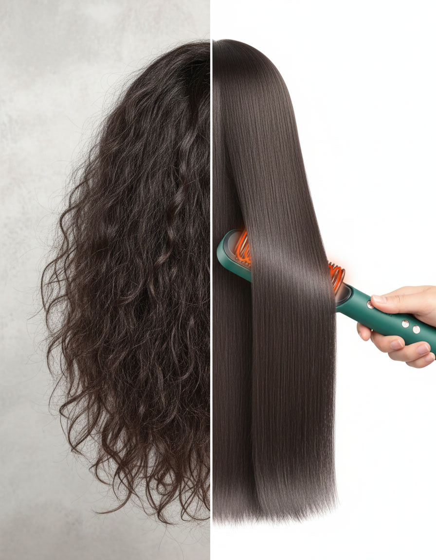 Hurizo Glam Straight — Electric Hair Straightening Brush